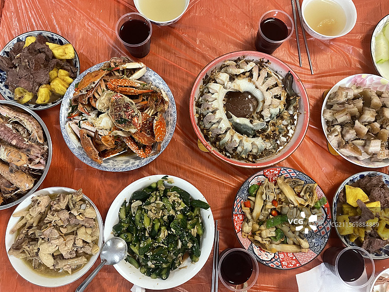 中国家庭聚餐家常菜图片素材