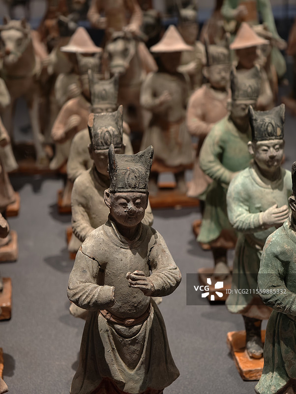 明代陶俑 西安博物院图片素材