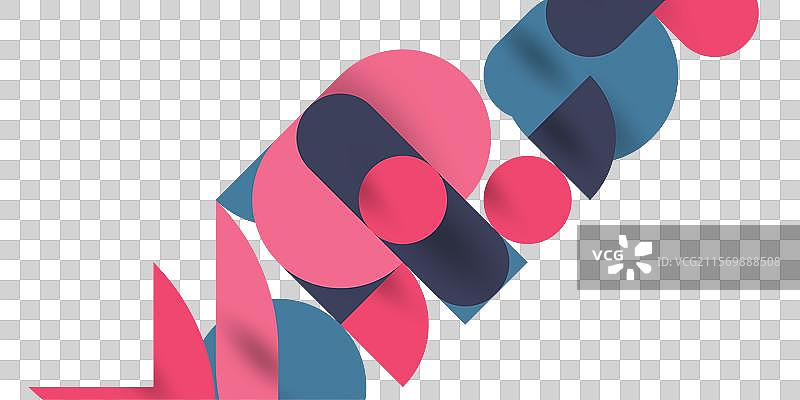 圆形、半圆形、正方形和圆润形状图片素材