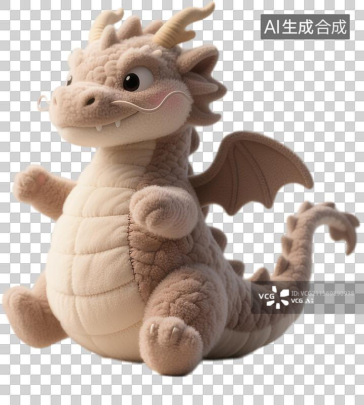 【AI数字艺术】可爱抱枕毛绒玩具十二生肖龙图片素材