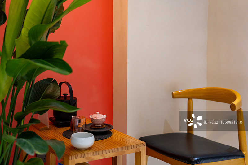 禅意茶室图片素材