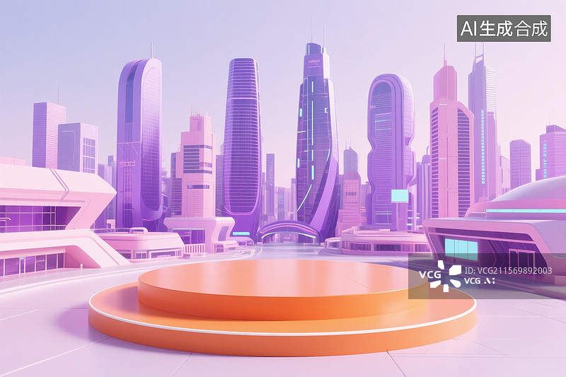 【AI数字艺术】城市促销电商场景图片素材