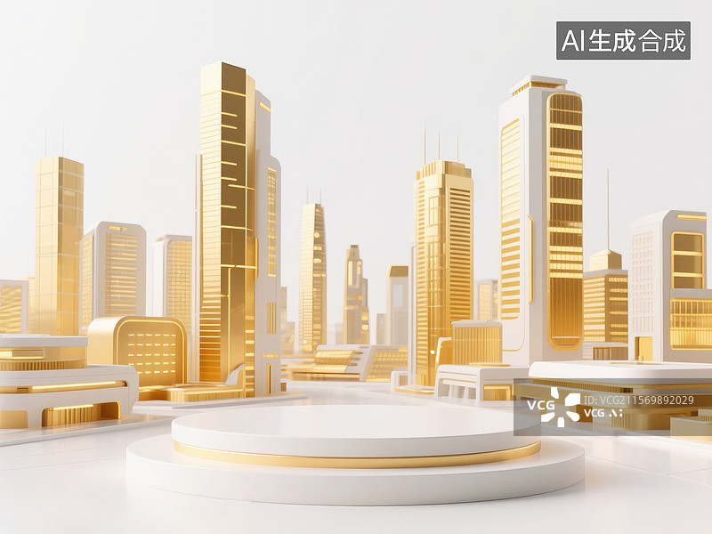 【AI数字艺术】城市促销电商场景图片素材