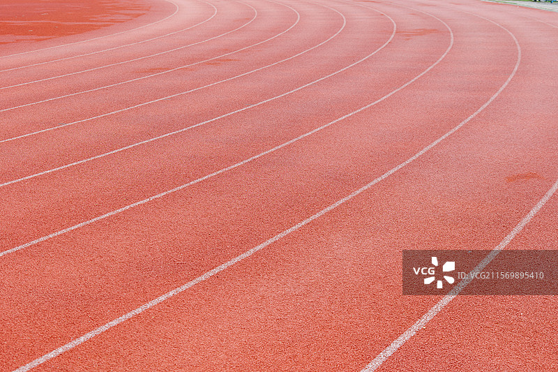 塑胶田径运动场的跑道线条图片素材