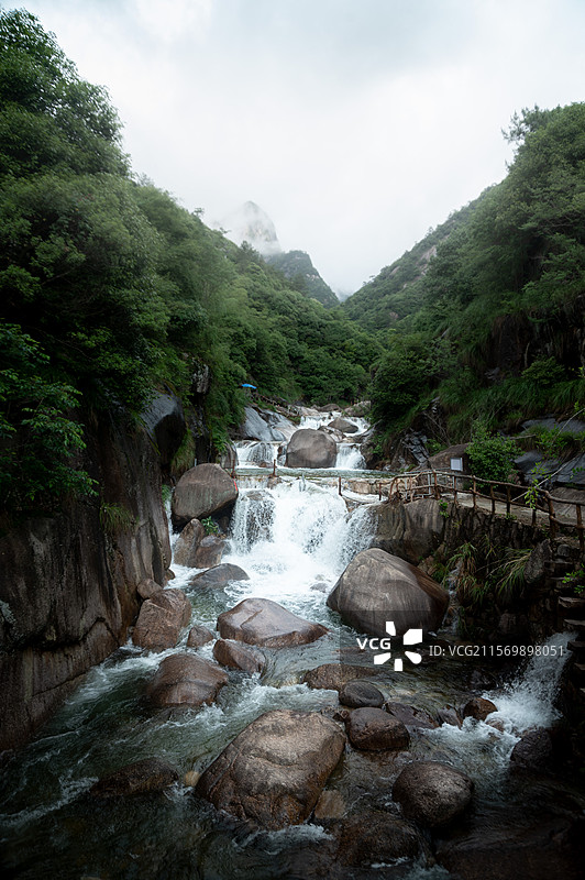 黄山九龙瀑图片素材
