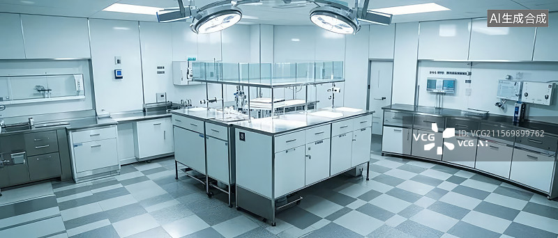 【AI数字艺术】现代化实验室内部图片素材