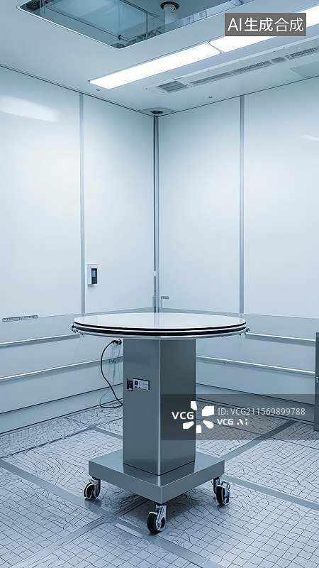 【AI数字艺术】洁净室中的移动工作台图片素材