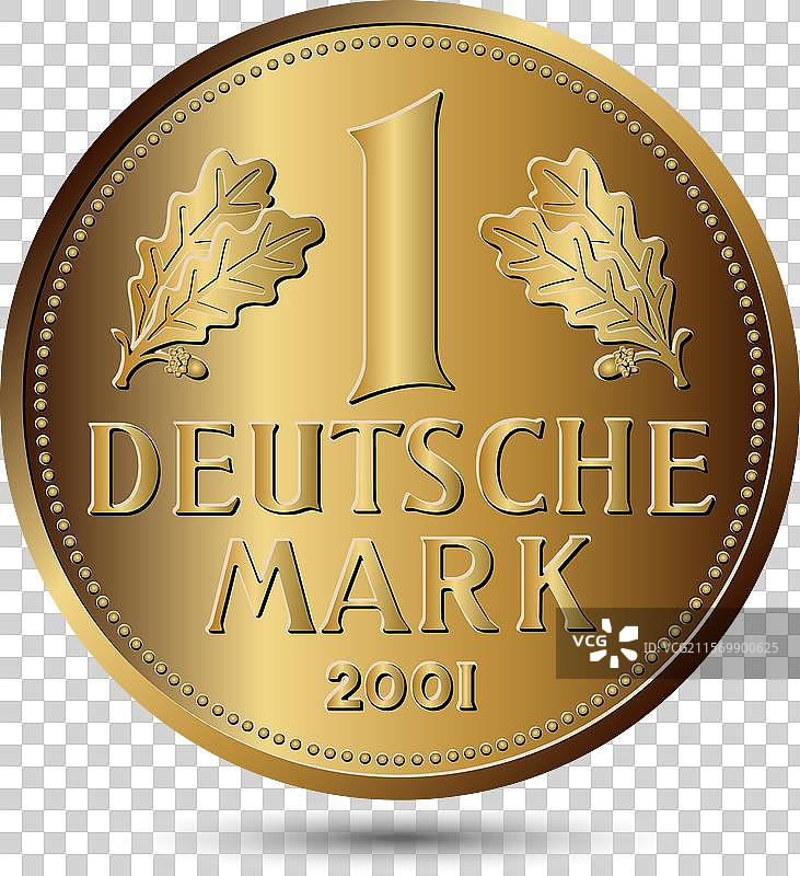 德国金币告别德国马克图片素材
