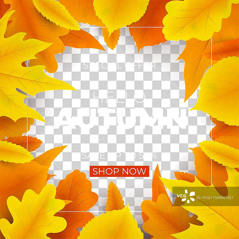 秋季促销背景设计图片素材