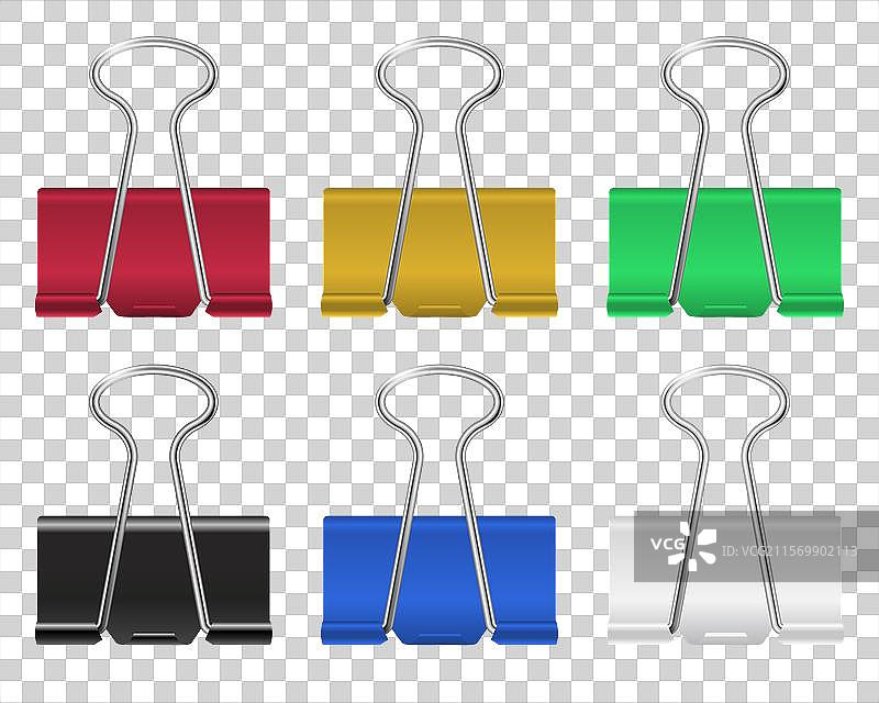 彩色文件夹夹办公文具图片素材