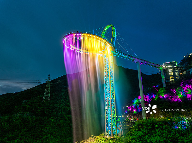 清远市黄腾峡旅游景区玻璃桥图片素材