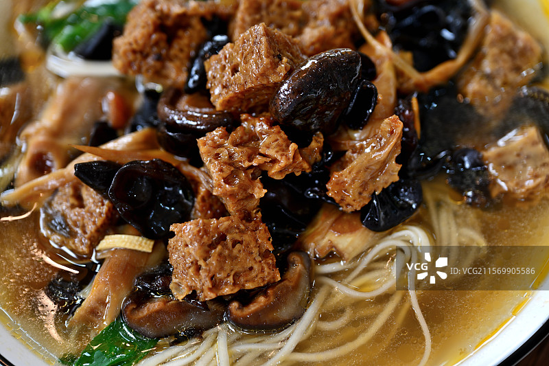 一碗素面，江苏无锡宜兴龙池山澄光禅寺图片素材