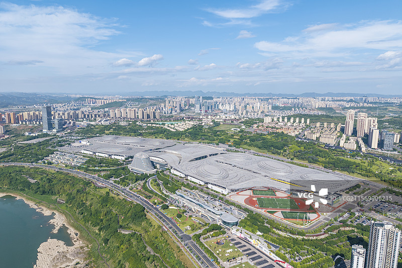 重庆国际博览中心航拍图片素材