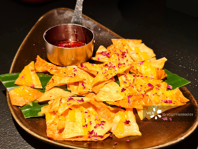 玫瑰酱烤乳扇图片素材