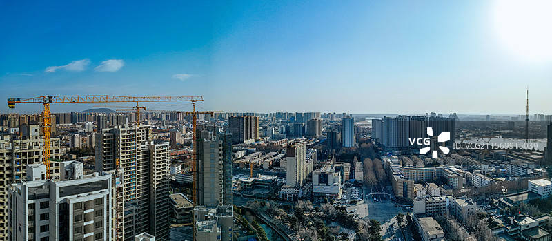南阳市 卧龙区 孔明大道 南阳府衙 航拍图片素材