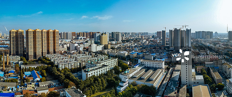 南阳市 卧龙区 孔明大道 南阳府衙 航拍图片素材