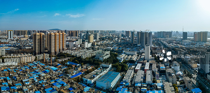 南阳市 卧龙区 孔明大道 南阳府衙 航拍图片素材