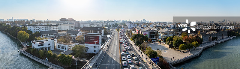 苏州城区干将路航拍图片素材