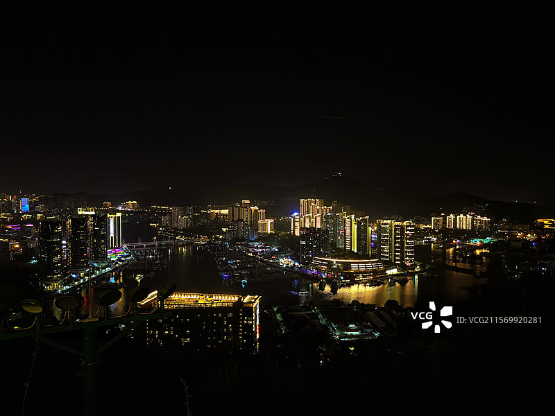 三亚鹿回头拍的三亚城市夜景图片素材