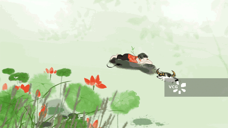 夏天大暑小暑立夏夏至节气风景画荷花池塘图片素材