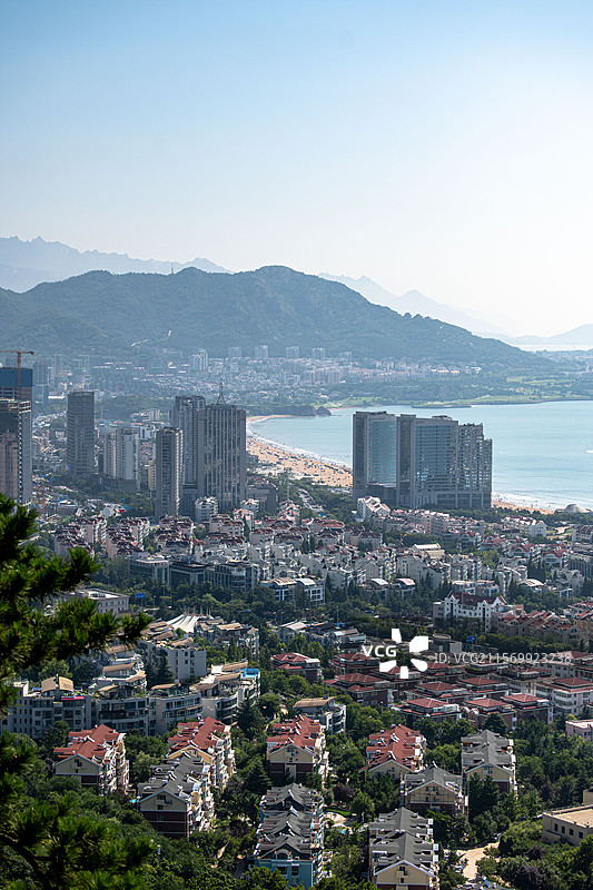 青岛浮山森林公园，沿海城市风景图片素材