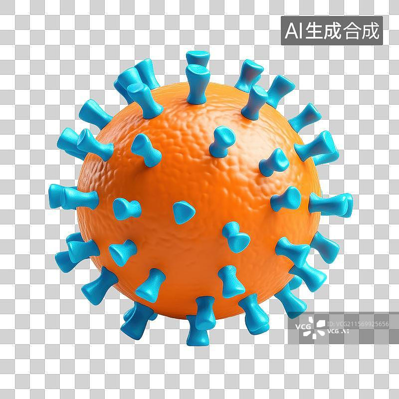 【AI数字艺术】3D卡通抗击疫情医疗主题病毒元素图片素材