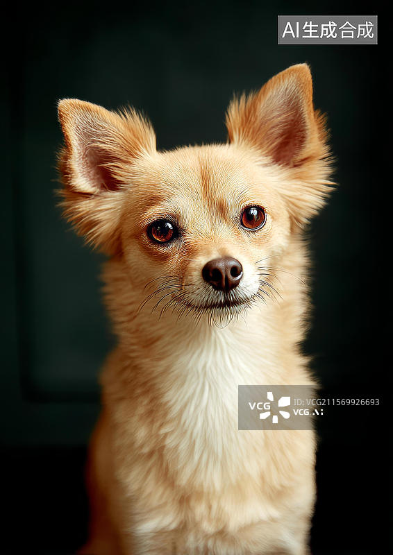 【AI数字艺术】金毛小狗特写肖像图片素材