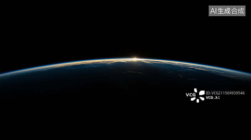 【AI数字艺术】地球日出景象图片素材