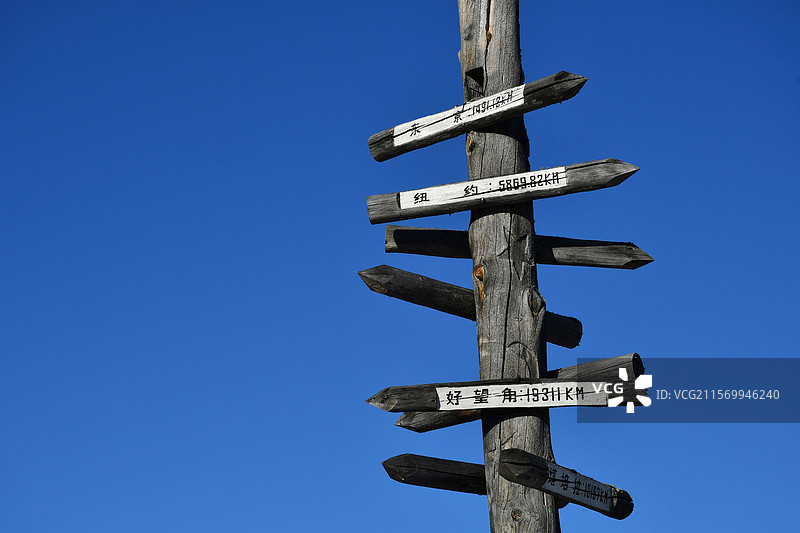 中国最北点漠河方向标图片素材