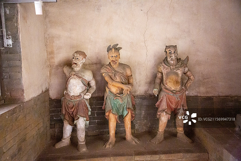 泽州县府城玉皇庙元代二十八星宿彩塑图片素材