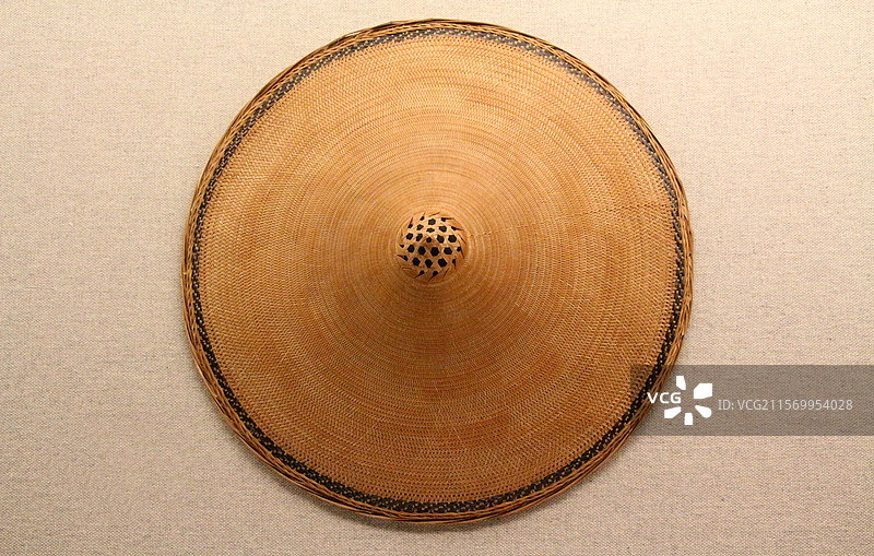 上海博物馆 —— 毛南族竹编斗笠（20世纪下半叶）广西图片素材