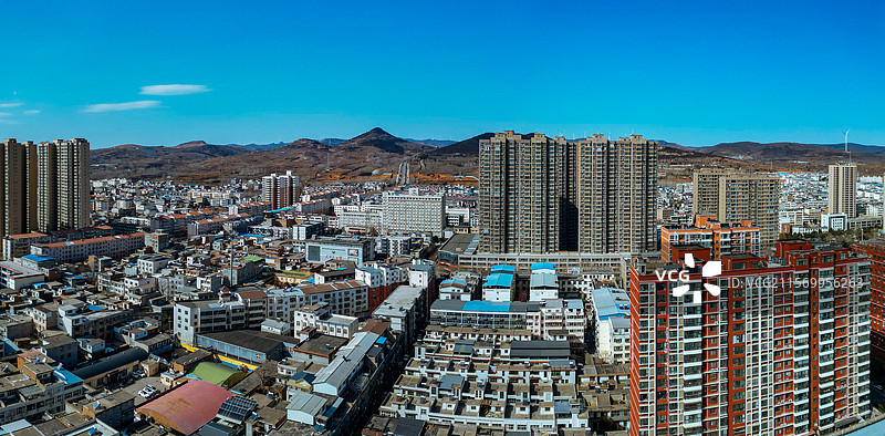 汝阳县 杜康大道 城东村 汝河 城市 航拍图片素材