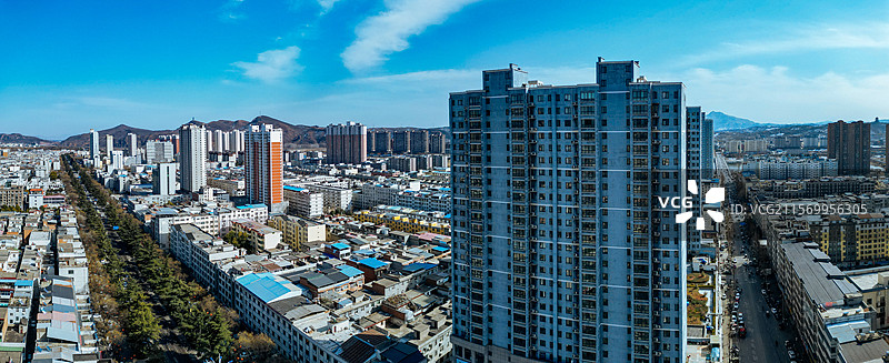 汝阳县 杜康大道 城东村 汝河 城市 航拍图片素材