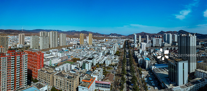 汝阳县 杜康大道 城东村 汝河 城市 航拍图片素材