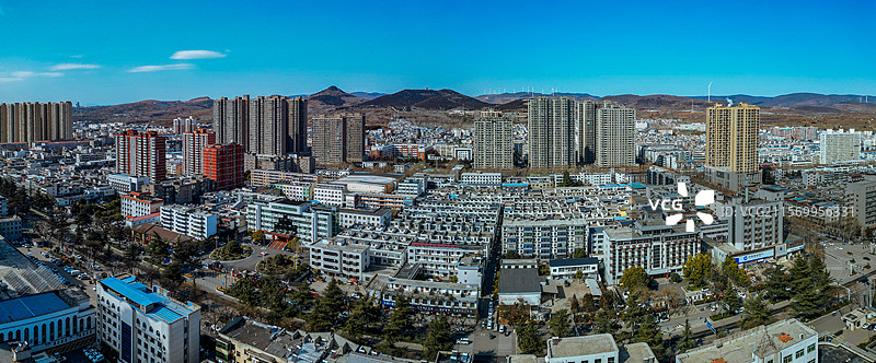 汝阳县 杜康大道 城东村 汝河 城市 航拍图片素材