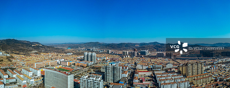 和顺县 义兴镇 迎宾路 城市 晋中市 航拍图片素材