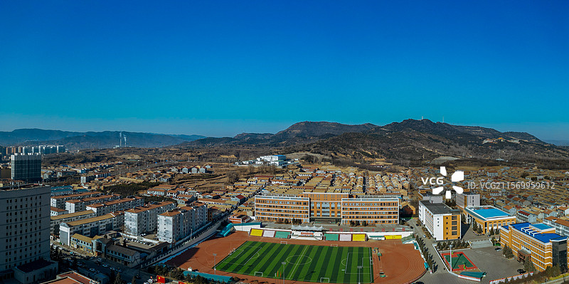 和顺县 义兴镇 迎宾路 城市 晋中市 航拍图片素材