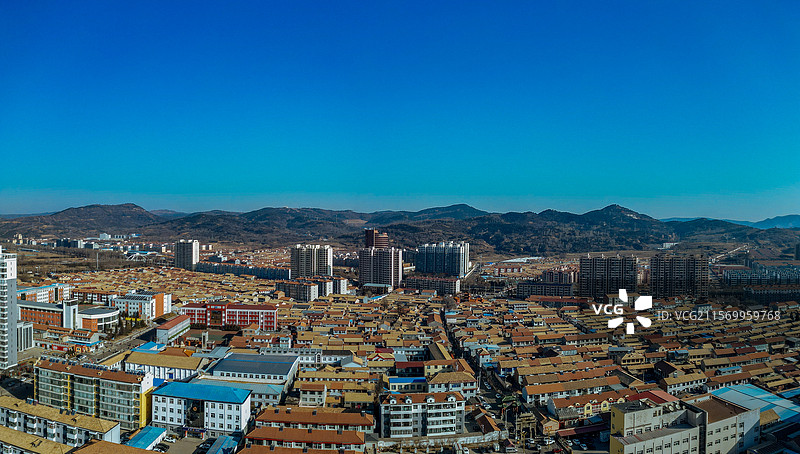 和顺县 义兴镇 迎宾路 城市 晋中市 航拍图片素材