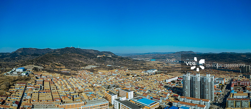 和顺县 义兴镇 迎宾路 城市 晋中市 航拍图片素材