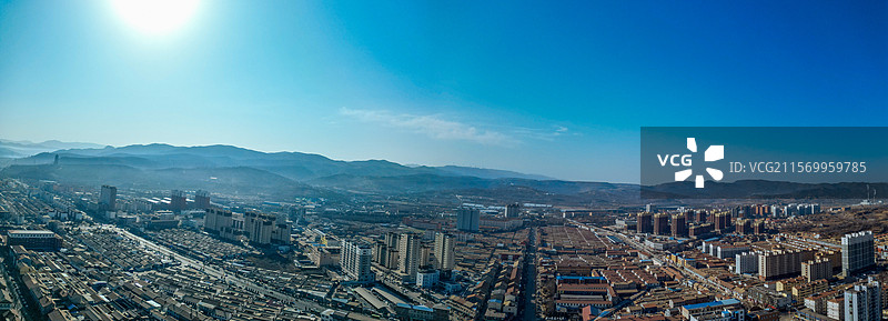 和顺县 义兴镇 迎宾路 城市 晋中市 航拍图片素材