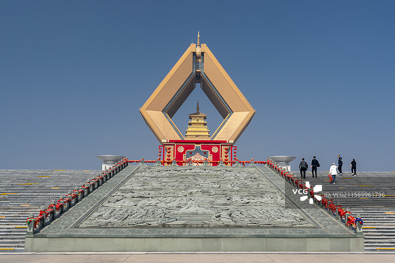 法门寺合十舍利塔图片素材