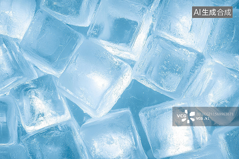 【AI数字艺术】冰块背景图片素材