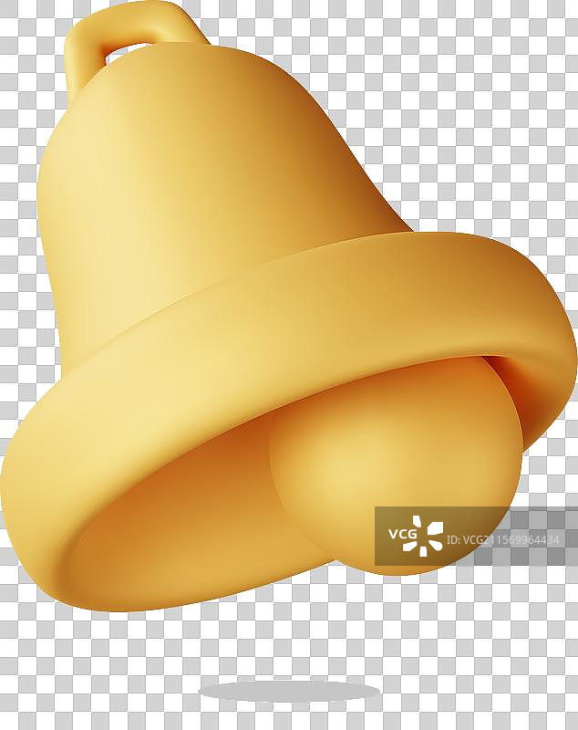 孤立的3D通知铃铛图标图片素材