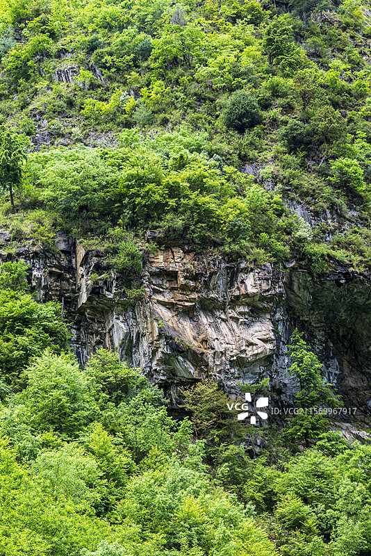 阿坝州理县甲石口沟徒步路线风光图片素材