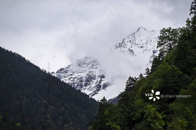 阿坝州理县甲石口沟徒步路线风光图片素材