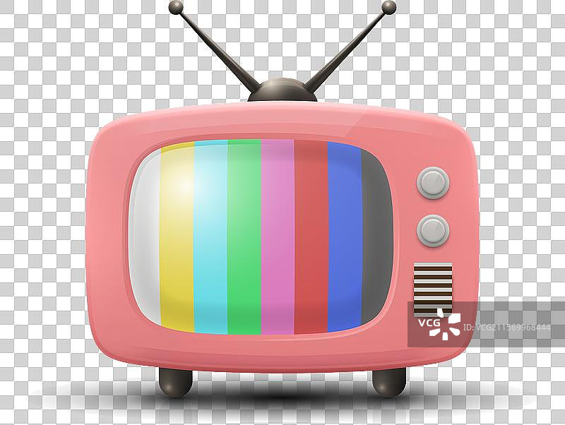 带条纹的复古电视机图标图片素材