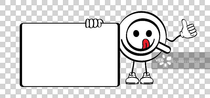 快乐微笑的热咖啡或茶的吉祥物杯图片素材