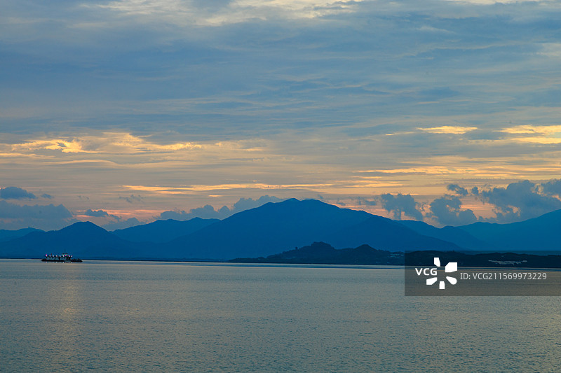 深圳湾日出图片素材