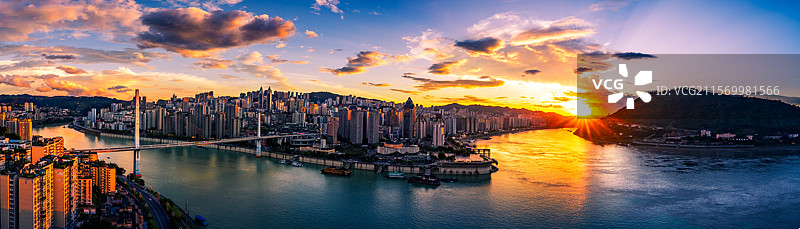 涪陵绝美晚霞图片素材