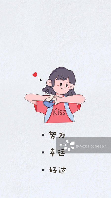 小女孩用书本比心图片素材